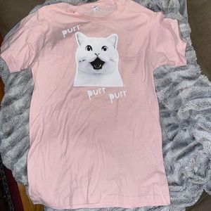ADORABLE cat shirt! Purr purr purr. Never worn. Brand new. Size small.